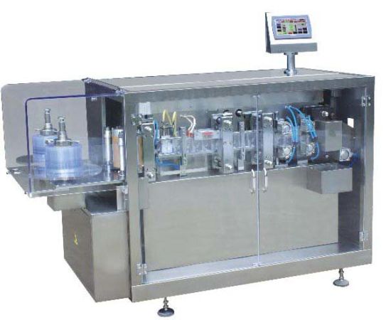 Máquina de enchimento e selagem de garrafas de plástico farmacêutica automática